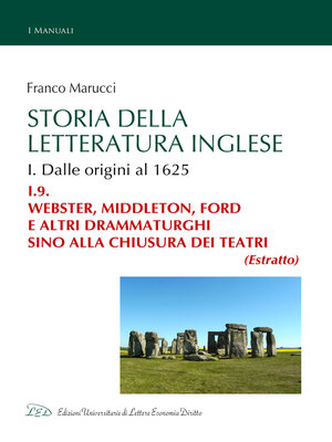 cover image of Storia della Letteratura Inglese. I.9.